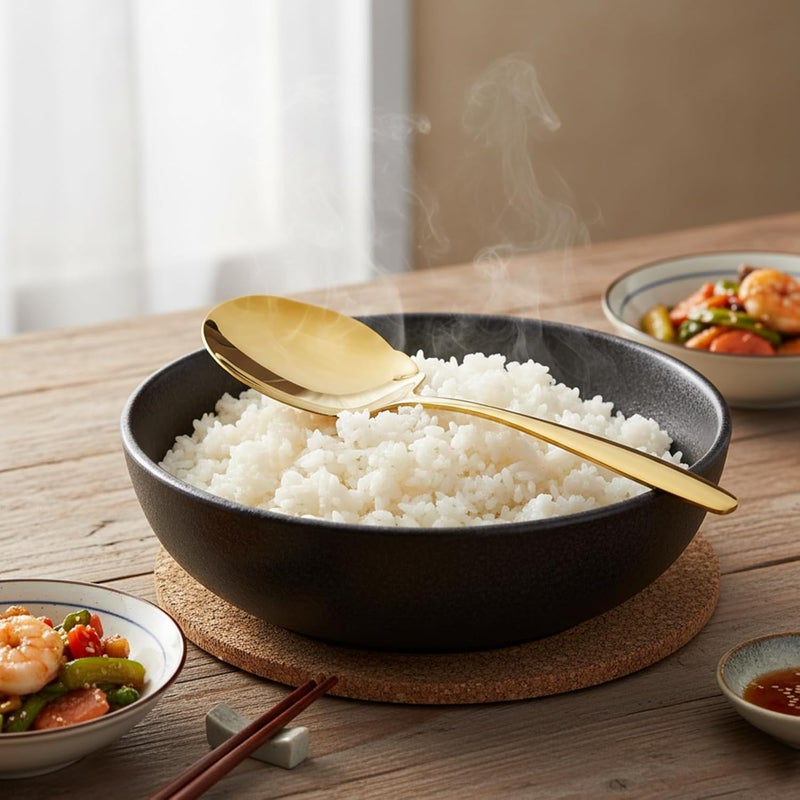 Berger Gold Rice Spoon – 27 cm | Premium Elegant Serving Spoon for Rice, Biryani & Buffet Service - Image 2